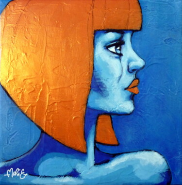 Painting titled "Femme du monde 09" by Marie Cayre, Original Artwork, Acrylic