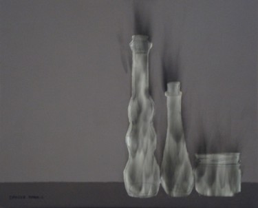 Peinture intitulée "Flacons 3" par Marie-Cdanger, Œuvre d'art originale, Huile