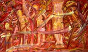 Peinture intitulée "Mouvement" par Marie-Cdanger, Œuvre d'art originale, Huile