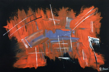 Painting titled "Numéro 4" by Marie-Cécile Brun, Original Artwork, Acrylic