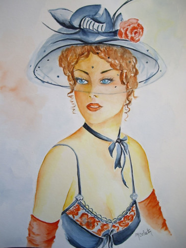 Peinture intitulée "Sylvie" par Marie Celestin, Œuvre d'art originale, Aquarelle