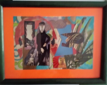 Collages intitulée "PERIODE TROUBLE" par Marie Christine Bessette, Œuvre d'art originale, Collages Monté sur Carton