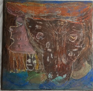 Painting titled "EL GAUCHO" by Marie Christine Bessette, Original Artwork, Pastel Mounted on Other rigid panel