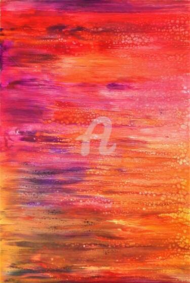 Malerei mit dem Titel "Acrylique fluide 15" von Marie-Christine Maudet, Original-Kunstwerk, Acryl