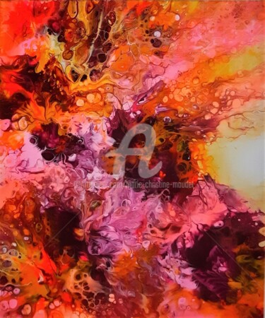Painting titled "Vibrant" by Marie-Christine Maudet, Original Artwork, Acrylic