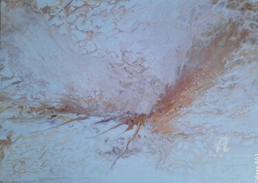 Malerei mit dem Titel "Acrylique fluide 27…" von Marie-Christine Maudet, Original-Kunstwerk, Acryl Auf Keilrahmen aus Holz m…