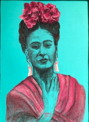 Ma Belle Frida Painting titled "Ma Belle Frida" by Marie-Christine Rivel, Original Art, Pastel