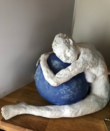 Sculpture titled "Ma Planète" by Marie-Christine Rivel, Original Artwork, Clay
