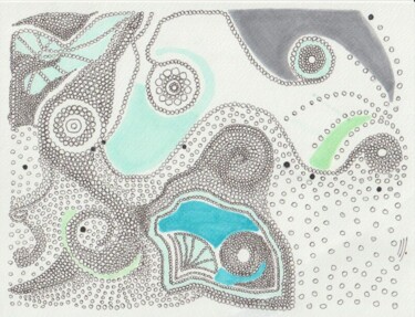 Drawing titled "Biz-Art - Sea Jewels" by Marie-Claire Bagnato, Original Artwork, Marker