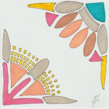 Drawing titled "Biz-Art - Sacred Se…" by Marie-Claire Bagnato, Original Artwork, Marker