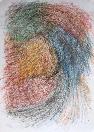Desenho intitulada "Anger" por Marie-Claire Bagnato, Obras de arte originais, Pastel