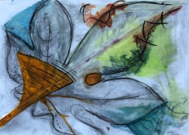 Dessin intitulée "Second piece of gar…" par Marie-Claire Bagnato, Œuvre d'art originale, Aquarelle