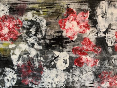 Peinture intitulée "The SHRINK's Flowers" par Marie-Claire Bagnato, Œuvre d'art originale, Acrylique