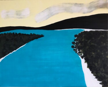 Painting titled "Le lac de Ste Croix…" by Marie-Claire Bagnato, Original Artwork, Acrylic