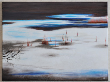 Картина под названием "ijsvlakte" - Marie Claire Carpreau, Подлинное произведение искусства, Масло