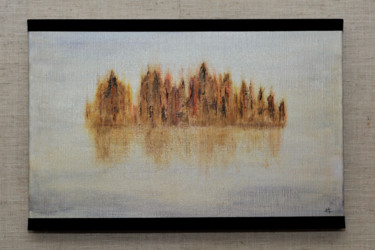 Painting titled "eiland" by Marie Claire Carpreau, Original Artwork, Oil