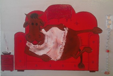 Peinture intitulée "Leasure Couch" par Marie Claire Netillard, Œuvre d'art originale, Autre