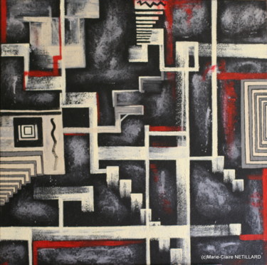 Peinture intitulée "Labyrinthe" par Marie Claire Netillard, Œuvre d'art originale, Autre