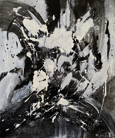 Malerei mit dem Titel "23-03-19   acrylique" von Marie-Claude Baldi, Original-Kunstwerk, Acryl Auf Keilrahmen aus Holz monti…
