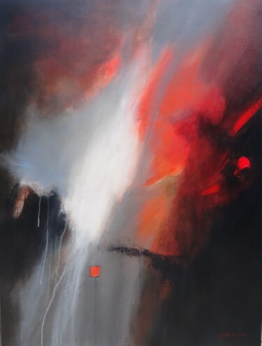 Peinture intitulée "Passion ardente" par Marie-Claude Lamarche, Œuvre d'art originale, Acrylique