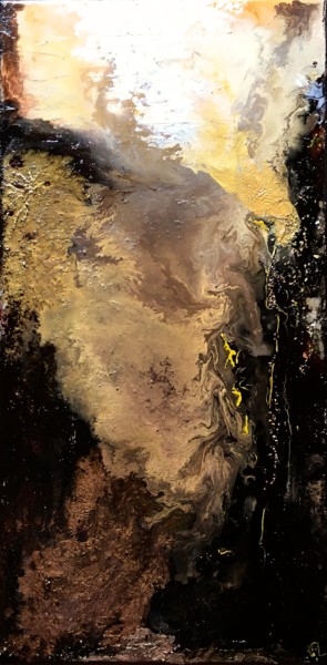 Schilderij getiteld "Pulsation d'étoiles" door Marie Claude Lambert, Origineel Kunstwerk, Acryl