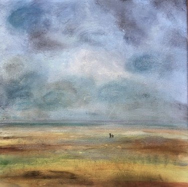 Peinture intitulée "sables mouvants" par Marie Claude Lambert, Œuvre d'art originale, Pastel
