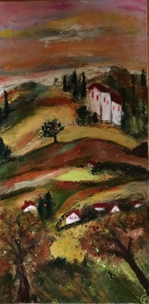 Peinture intitulée "Le bel automne" par Marie Claude Lambert, Œuvre d'art originale, Acrylique