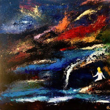 Pittura intitolato "Le chemin du monde" da Marie Claude Lambert, Opera d'arte originale, Acrilico