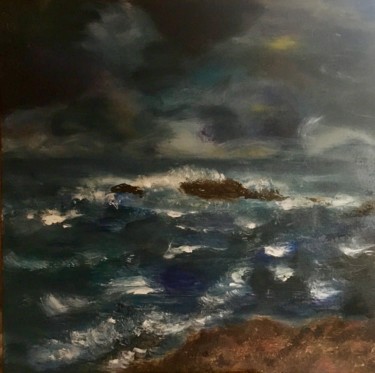 Peinture intitulée "Soir de tempête" par Marie Claude Lambert, Œuvre d'art originale, Acrylique