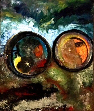 Peinture intitulée "Rendez vous avec la…" par Marie Claude Lambert, Œuvre d'art originale, Peinture vitrail