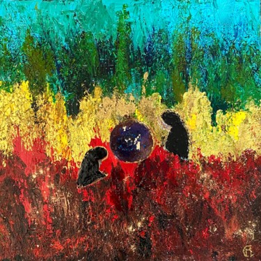 Картина под названием "Aux couleurs de Zion" - Marie Claude Lambert, Подлинное произведение искусства, Акрил