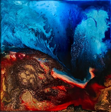 Pintura intitulada "Les couleurs s'affr…" por Marie Claude Lambert, Obras de arte originais, Pintura de vitral