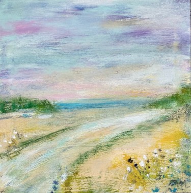 Painting titled "Où va ce chemin ?" by Marie Claude Lambert, Original Artwork, Acrylic