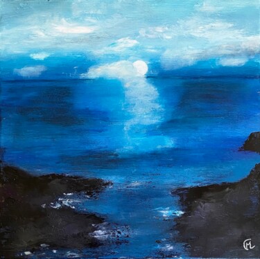 Картина под названием "Clair de lune" - Marie Claude Lambert, Подлинное произведение искусства, Акрил