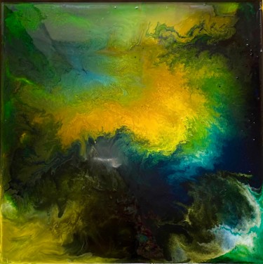Pittura intitolato "Entre ombre et sole…" da Marie Claude Lambert, Opera d'arte originale, Pittura di vetro colorato