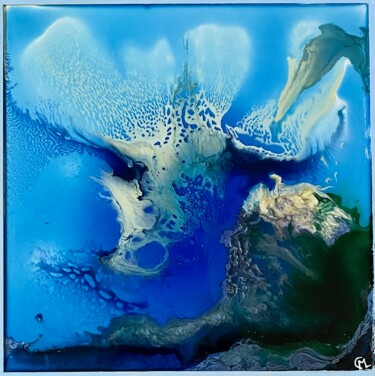 Peinture intitulée "Inlassablement bleu" par Marie Claude Lambert, Œuvre d'art originale, Acrylique
