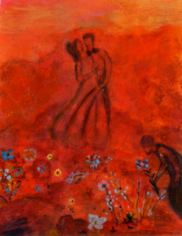 Painting titled "La danse" by Marie Claude Lambert, Original Artwork