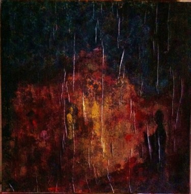 Painting titled "Minerai noir" by Marie Claude Lambert, Original Artwork, Acrylic