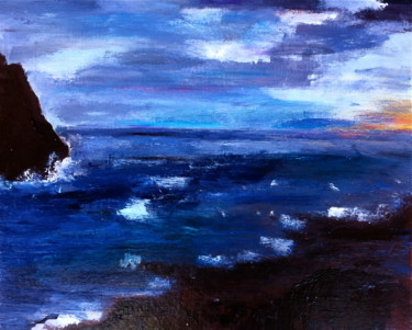 Peinture intitulée "Lever de soleil sur…" par Marie Claude Lambert, Œuvre d'art originale, Acrylique