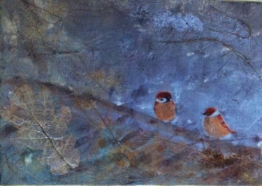 Peinture intitulée "Conversation au som…" par Marie Claude Lambert, Œuvre d'art originale