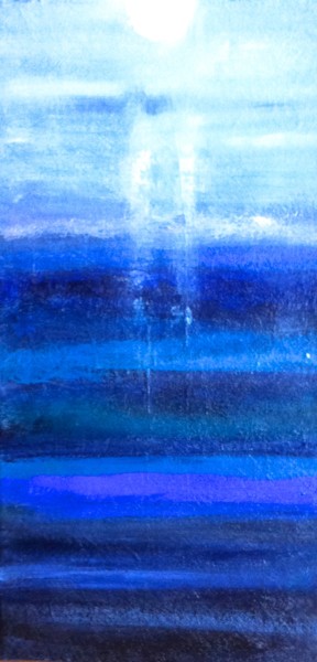 Peinture intitulée "Infiniment bleu ..." par Marie Claude Lambert, Œuvre d'art originale, Acrylique