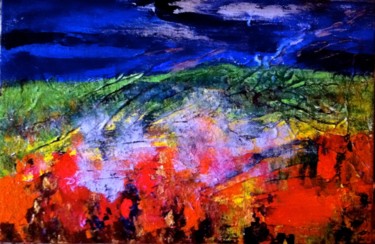 Peinture intitulée "Embrasement" par Marie Claude Lambert, Œuvre d'art originale, Acrylique