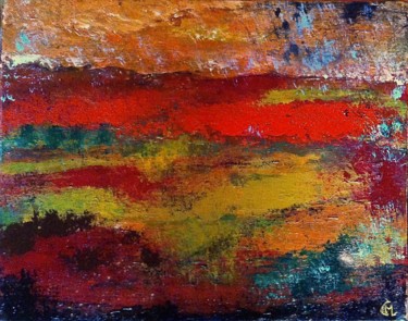 Peinture intitulée "Averse d'été" par Marie Claude Lambert, Œuvre d'art originale, Acrylique