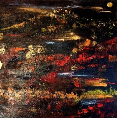 Peinture intitulée "Les nuits d'or" par Marie Claude Lambert, Œuvre d'art originale, Acrylique