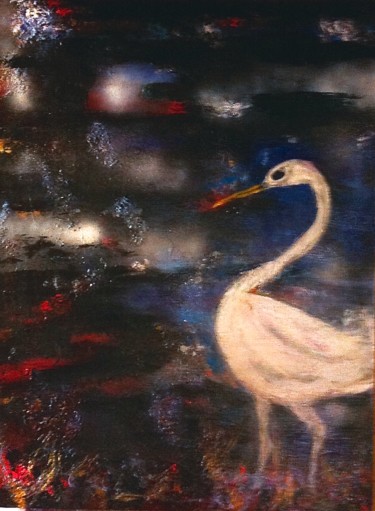 Painting titled "Le Phénix" by Marie Claude Lambert, Original Artwork