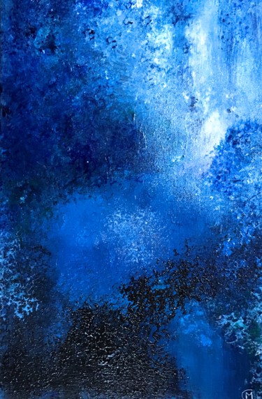 Peinture intitulée "Bleu... et quoi d'a…" par Marie Claude Lambert, Œuvre d'art originale, Acrylique