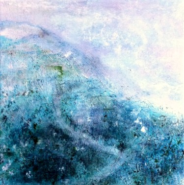 Painting titled "Première neige" by Marie Claude Lambert, Original Artwork, Acrylic