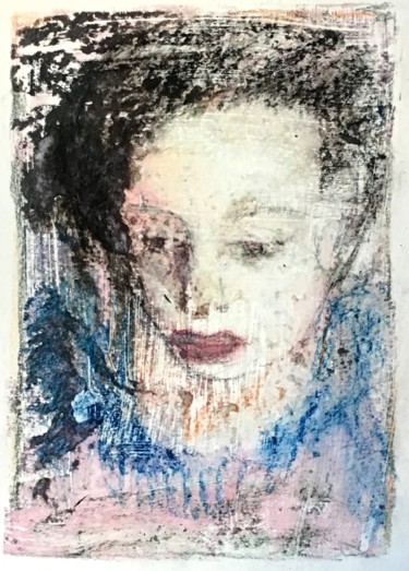 Malerei mit dem Titel "La môme" von Marie Claude Lambert, Original-Kunstwerk, Tinte