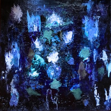 Schilderij getiteld "Bleu de bleu" door Marie Claude Lambert, Origineel Kunstwerk, Acryl