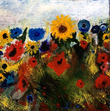 Peinture intitulée "Des fleurs pour se…" par Marie Claude Lambert, Œuvre d'art originale, Acrylique